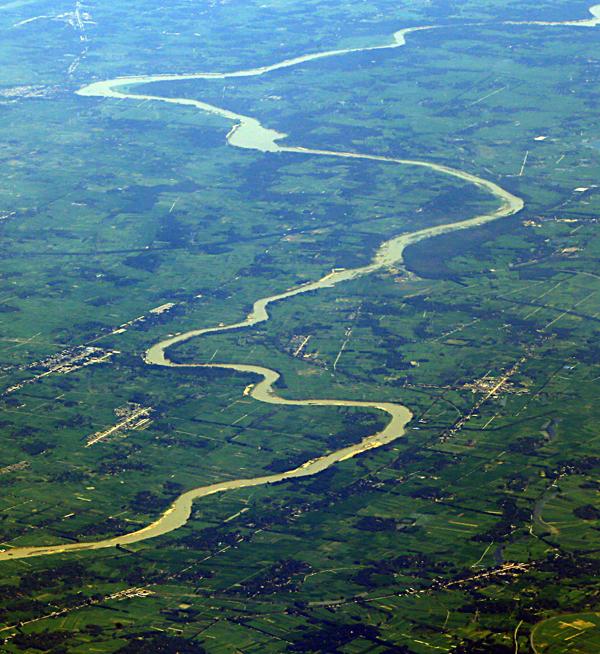 空姐告诉我，这里是江汉平原！