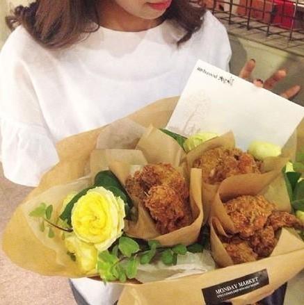 炸鸡花束，直击吃货女友的心！