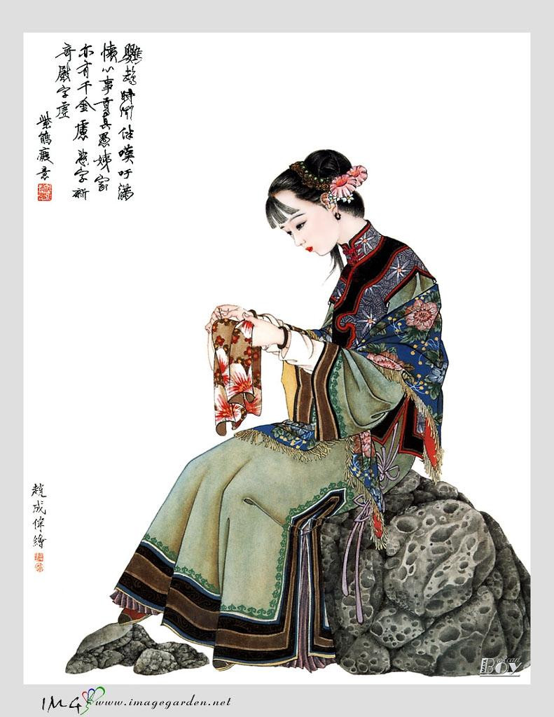 清装《红楼梦》人物画集 *** 《红楼梦》人物国画 - 沉默的麻雀 - 沉默的麻雀的博客