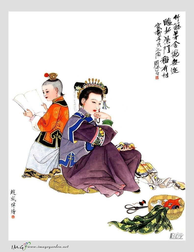 清装《红楼梦》人物画集 *** 《红楼梦》人物国画 - 沉默的麻雀 - 沉默的麻雀的博客