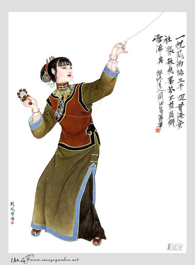 清装《红楼梦》人物画集 *** 《红楼梦》人物国画 - 沉默的麻雀 - 沉默的麻雀的博客